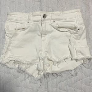 White Jean Shorts